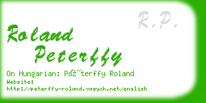 roland peterffy business card